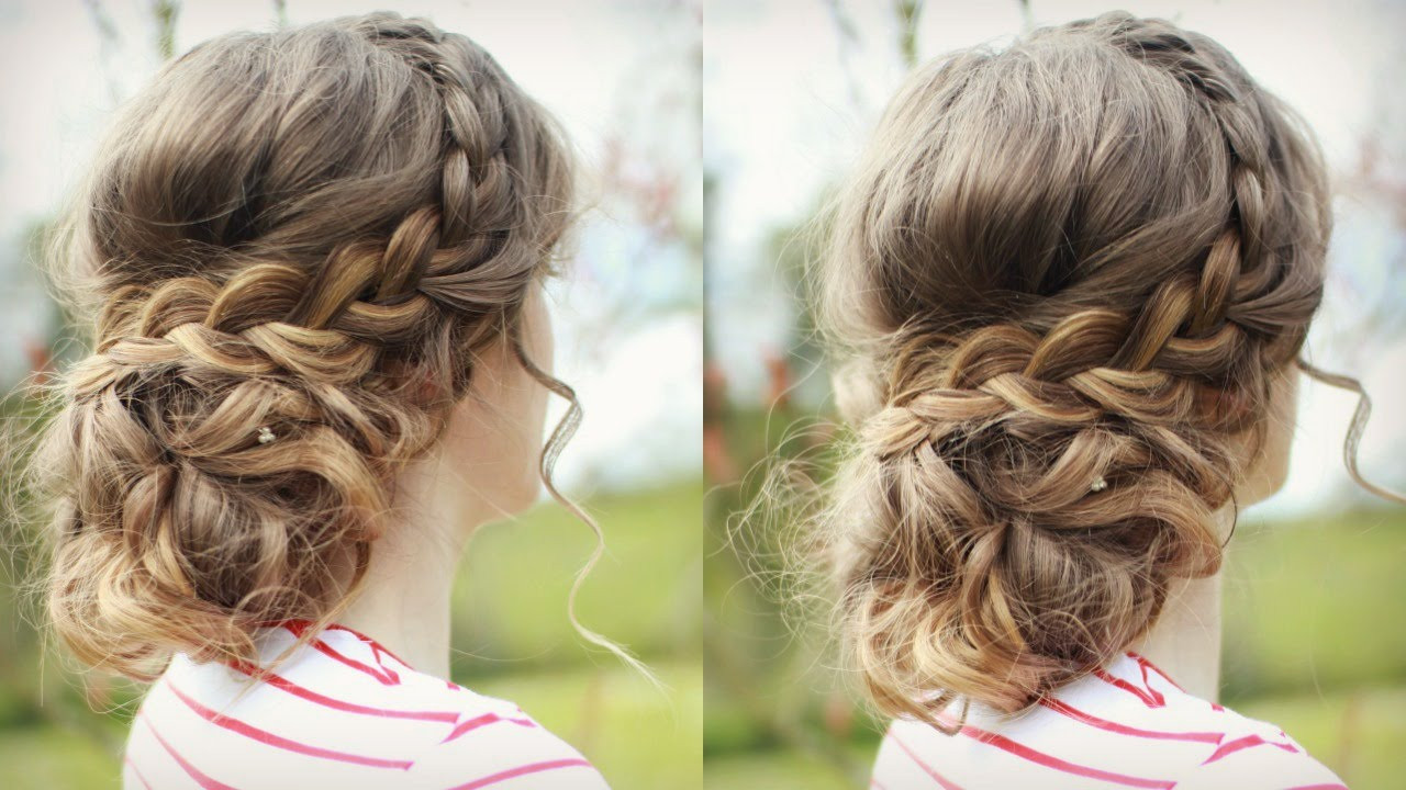 DIY Prom Hairstyle
 DIY Curly Updo with Braids