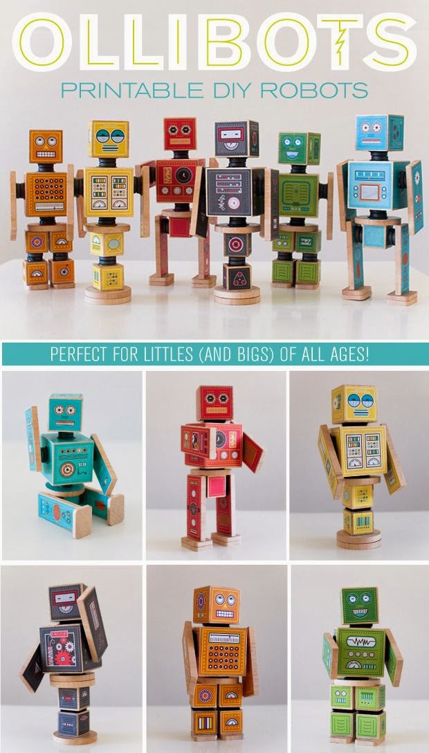 DIY Robots For Kids
 The Parker Project Ollibots DIY Wooden Robots
