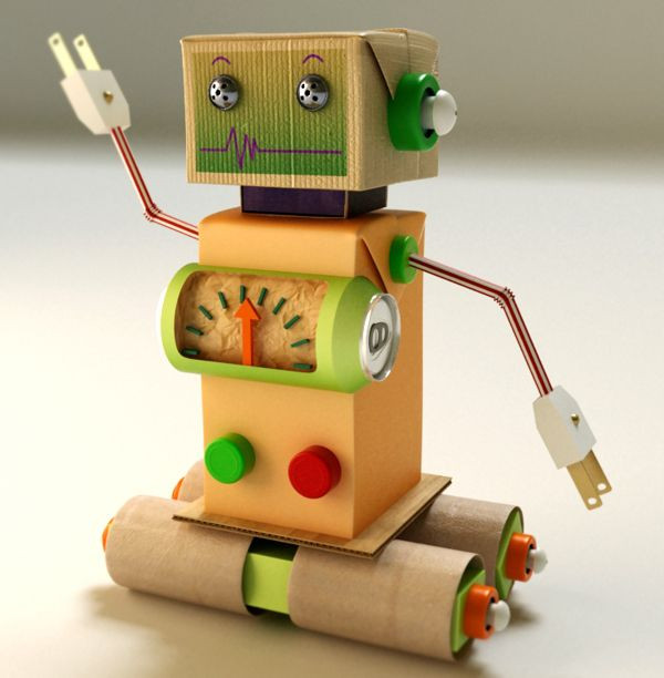 DIY Robots For Kids
 Tang paper robot on Behance … Childhood