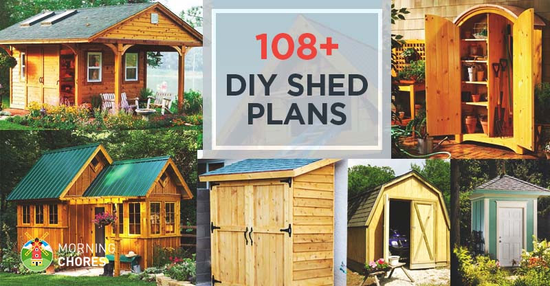 DIY Sheds Plans
 108 DIY Shed Plans with Detailed Step by Step Tutorials Free