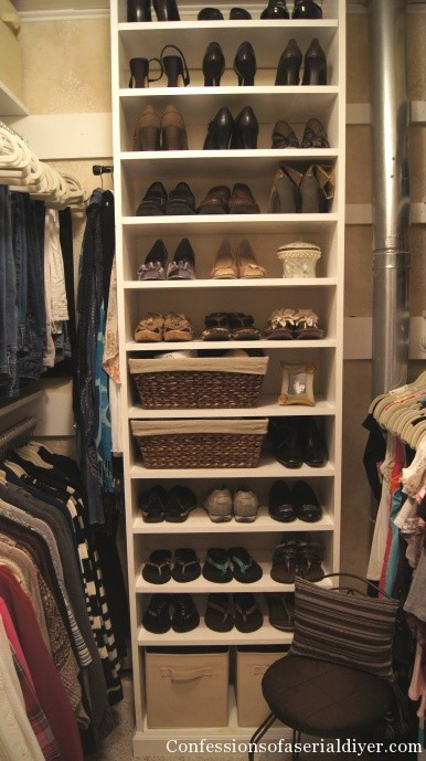 DIY Shoe Organizer For Closet
 Closet shoe storage