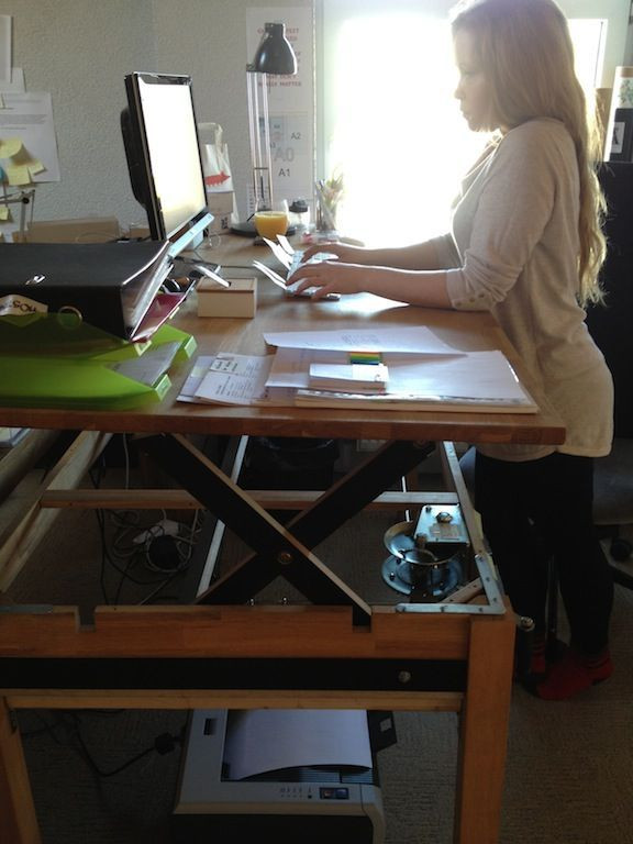 DIY Sit Stand Desk Plans
 Liftable Stand up Rising Desk Table