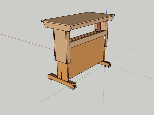 DIY Sit Stand Desk Plans
 Sit Stand Desk Prototype for DIY Plans by Jeff Breeden
