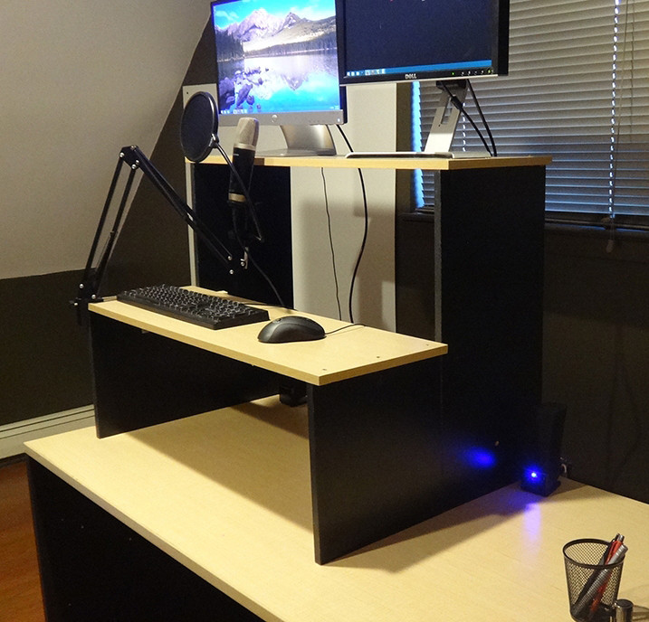 DIY Sit Stand Desk Plans
 Woodworking Projects
