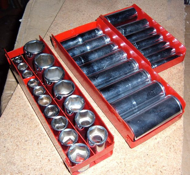 DIY Socket Organizer
 Tool Box Socket Trays