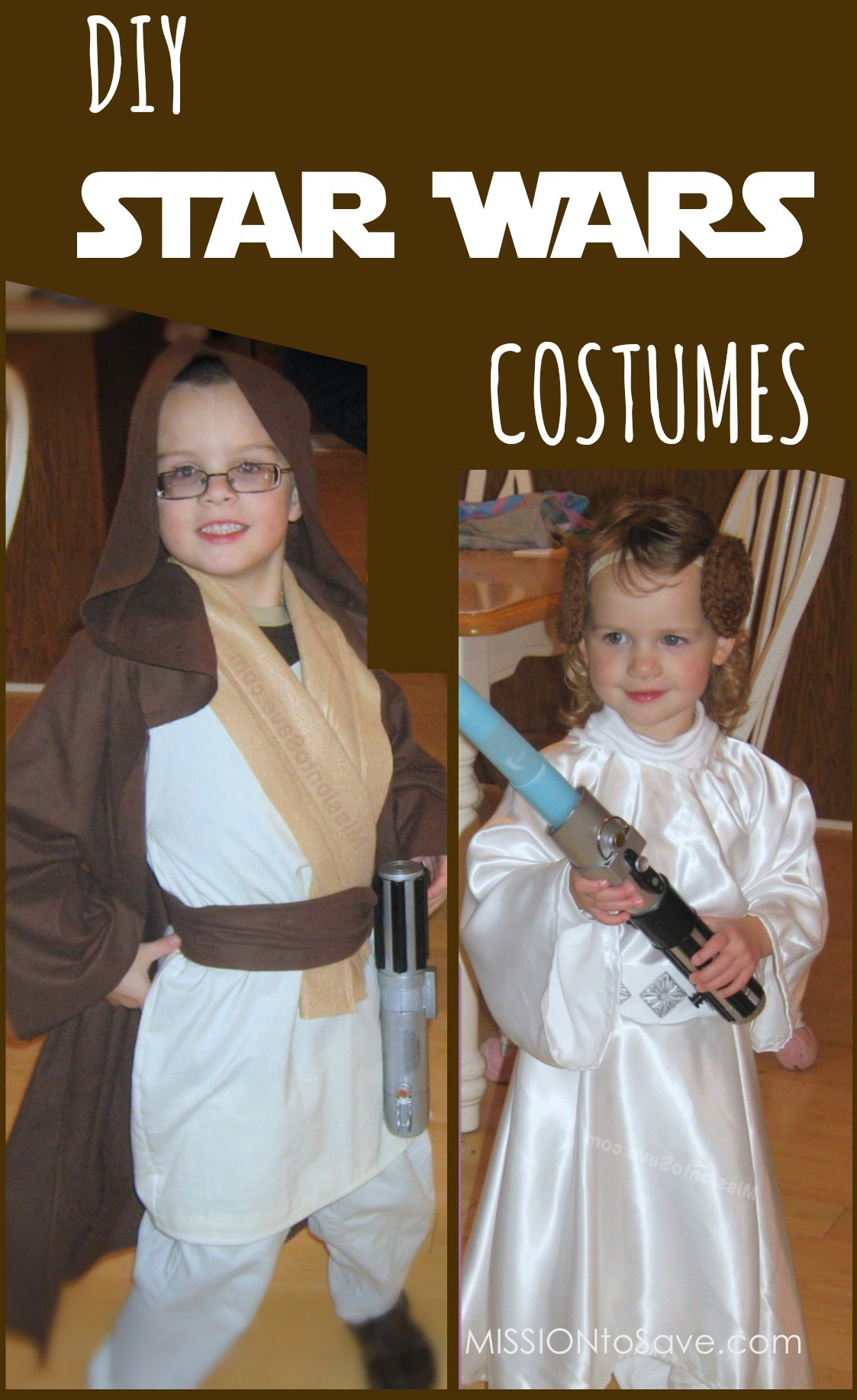 DIY Star Wars Costume
 DIY Star Wars Costumes Jedi and Princess Leia Mission