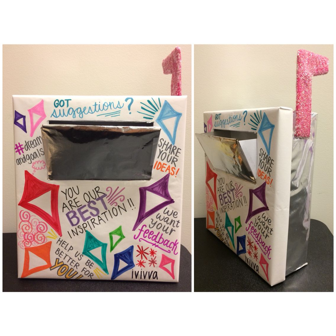 DIY Suggestion Box
 DIY suggestion mail box for ivivva 2015