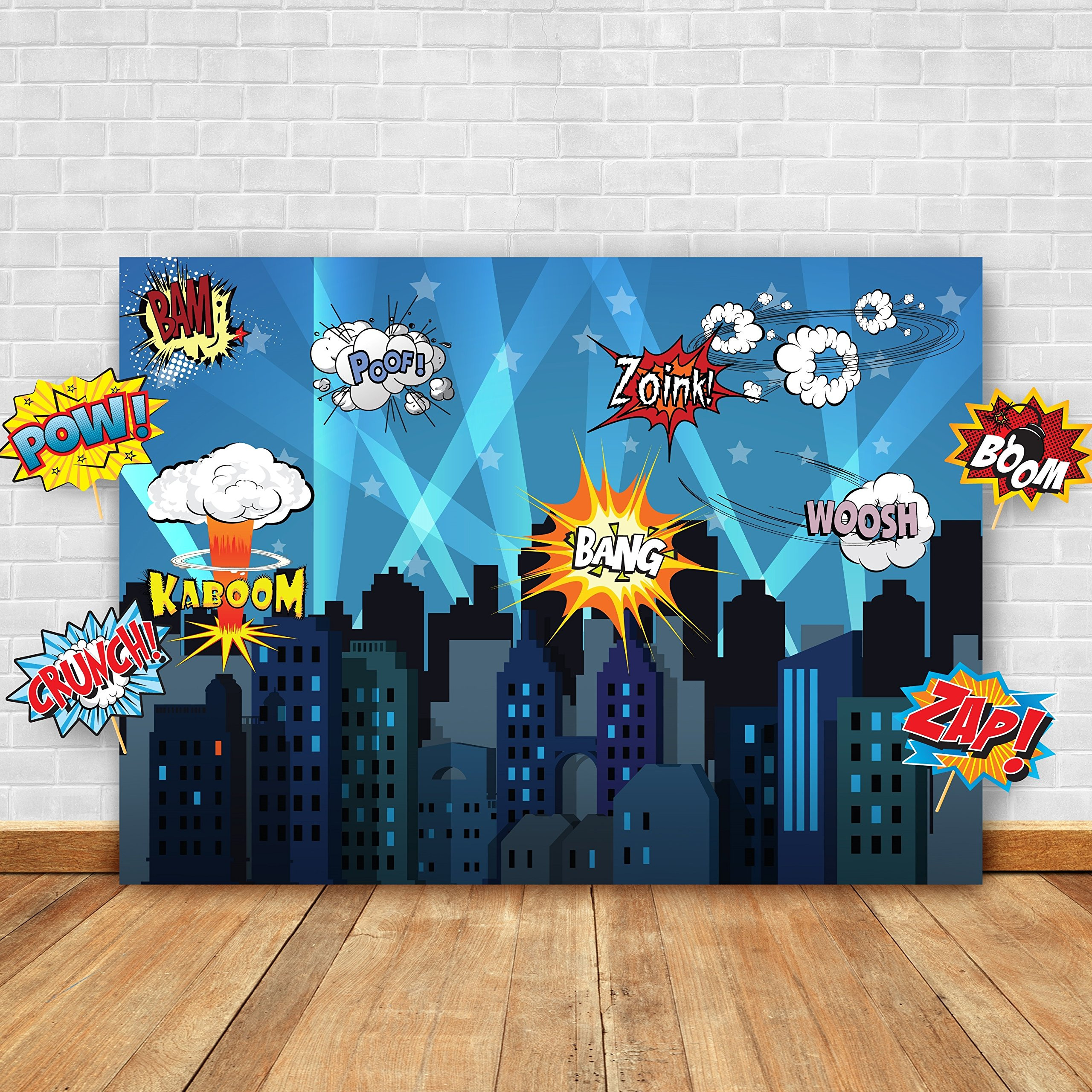 DIY Superhero Decorations
 Superhero Cityscape graphy Backdrop and Studio Props