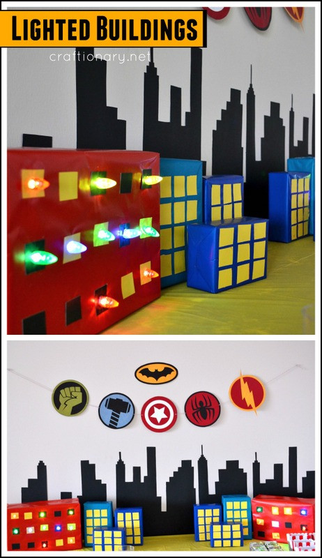 DIY Superhero Decorations
 Craftionary