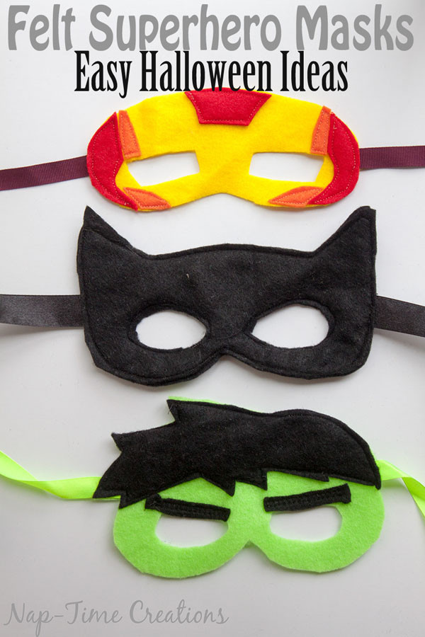 DIY Superhero Masks
 Adorable Felt Superhero Masks onecreativemommy