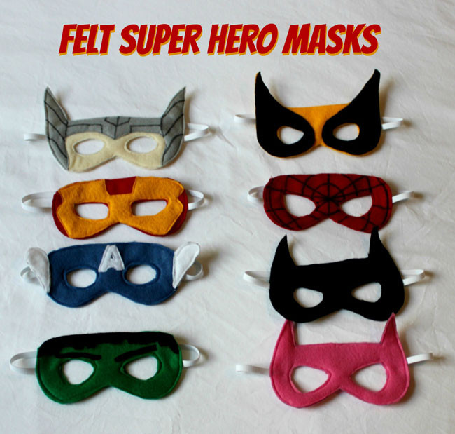 DIY Superhero Masks
 Felt Superhero Masks Sometimes Homemade