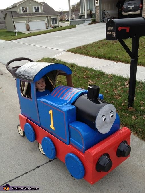 DIY Thomas The Train Costume
 Thomas the Train & Driver Halloween Costume Contest at