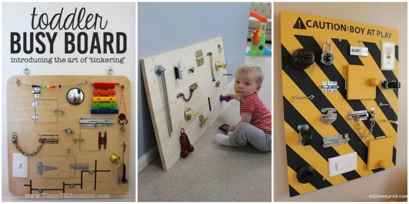 DIY Toddler Busy Board
 DIY Busy Boards Are the Most Genius Way to Keep Toddlers Busy
