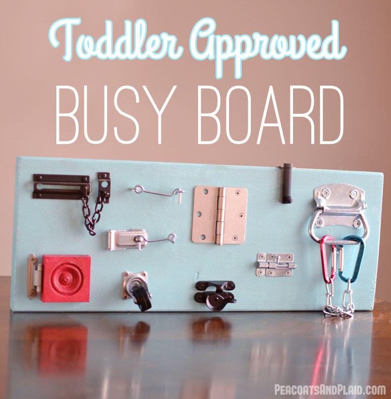 DIY Toddler Busy Board
 Toddler Busy Latch Board [TUTORIAL] Bre Pea