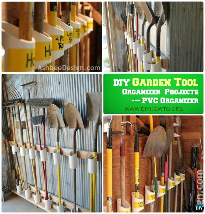 DIY Tool Organizer
 Garden Tool Organizer Storage DIY Ideas Projects Instructions