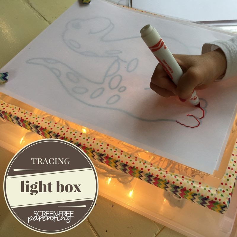 DIY Tracing Light Box
 Screen Free Dinner Preparation What’s Under My Kitchen