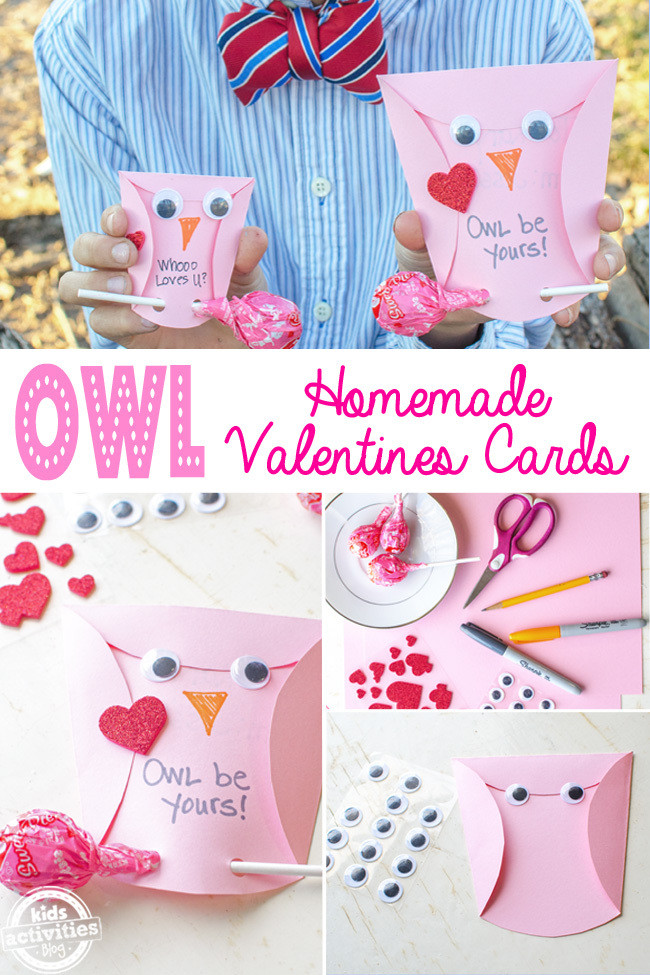 DIY Valentines Card For Kids
 Owl Homemade Valentines Cards Kids Can Make