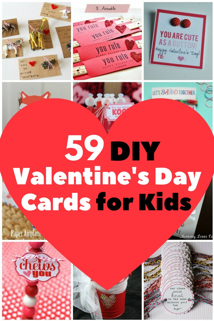 DIY Valentines Cards For Kids
 59 Adorable Valentine s Day Cards for Children The