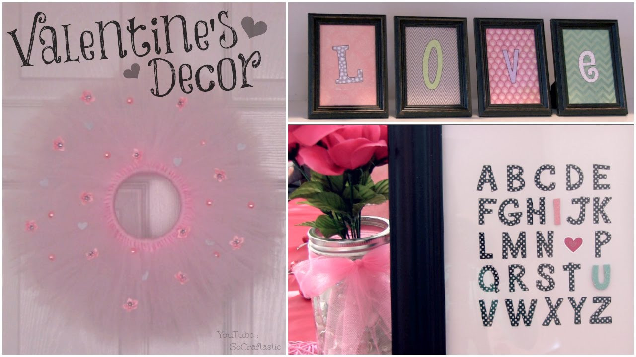 DIY Valentines Day Room Decor
 DIY Valentine s Day Room Decor Wall Art & Tulle Wreath