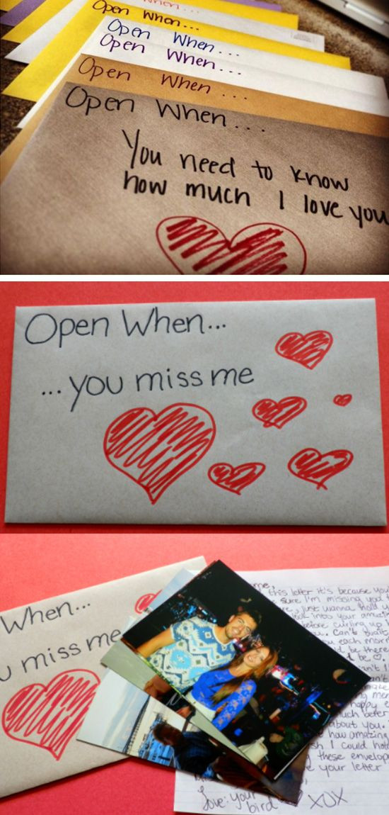 Diy Valentines Gift Ideas For Boyfriend
 Open When Envelope Ideas