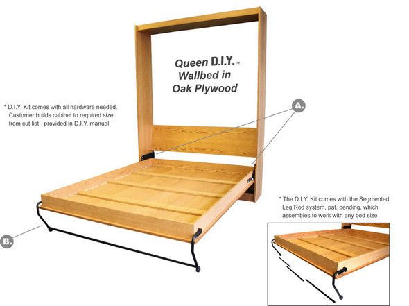 DIY Wall Bed Kit
 Do It Yourself Murphy Bed