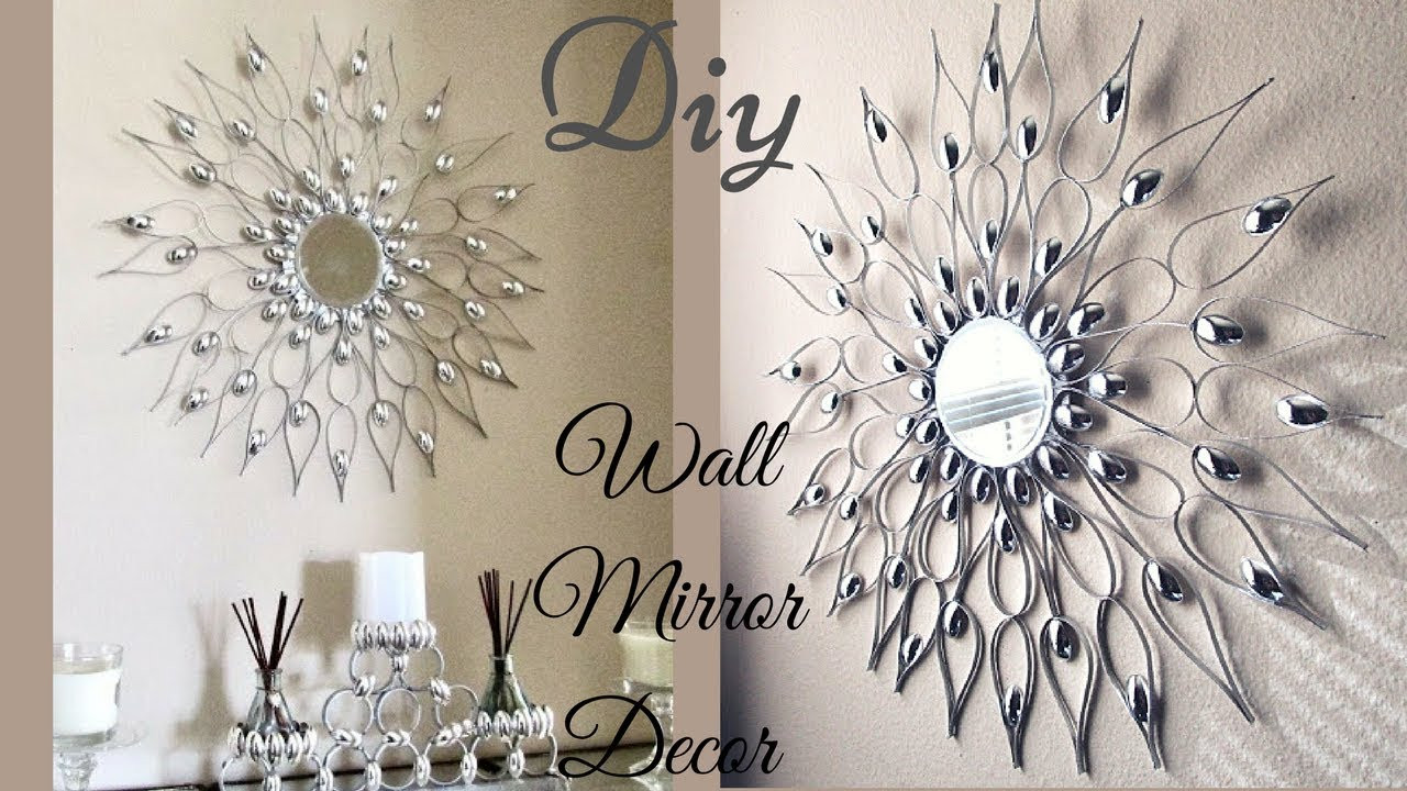 DIY Wall Decor Ideas
 Diy Quick and Easy Glam Wall Mirror Decor Wall Decorating