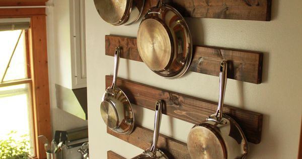 DIY Wall Mounted Pot Rack
 DIY Wall Mounted Pot and Pan Rack Not ideal for
