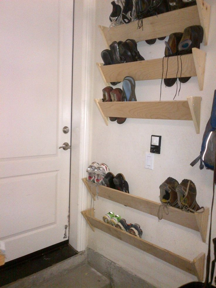DIY Wall Shoe Rack
 Amazing Garage Shoe Storage Ideas 13 Homemade Shoe Rack