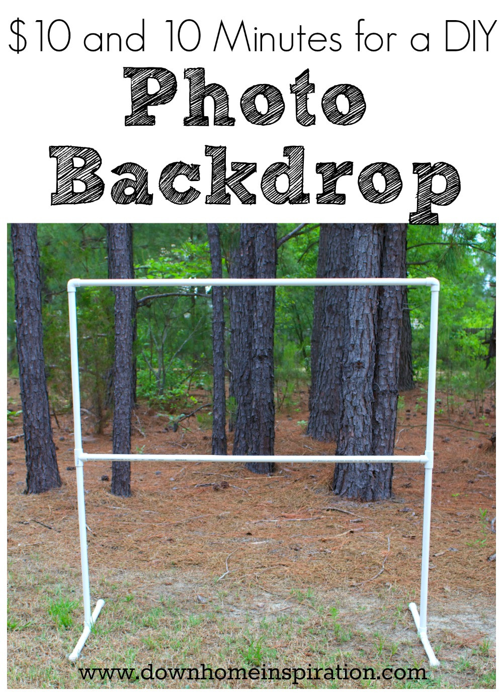 DIY Wedding Backdrop Stand
 $10 and 10 Minutes for a DIY Backdrop Down Home