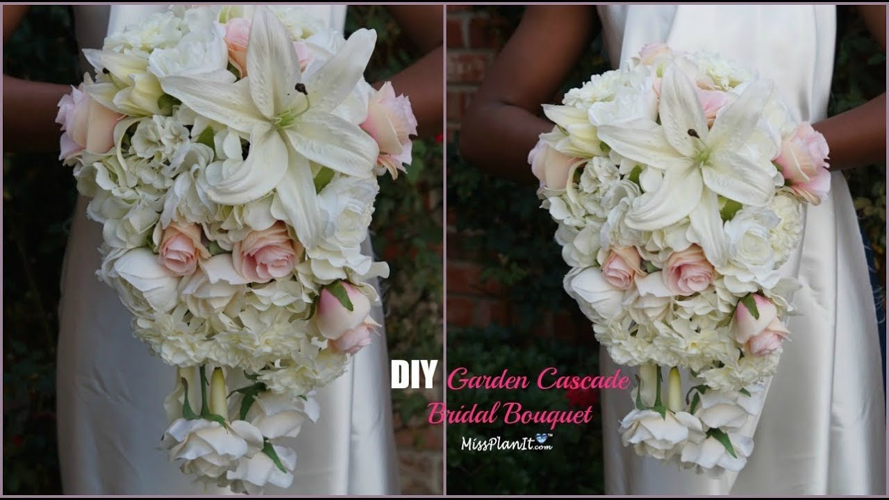 DIY Wedding Bouquet
 DIY Garden Cascading Bridal Wedding Bouquet