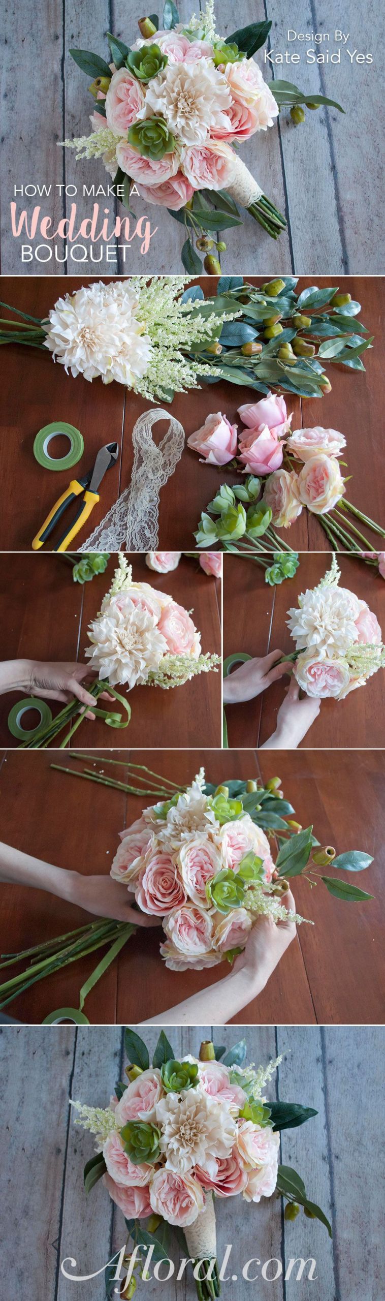 DIY Wedding Bouquet
 How To Make A Wedding Bouquet