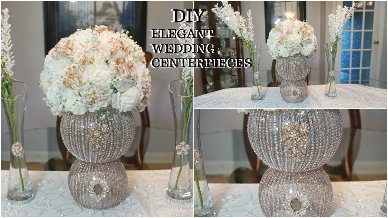 DIY Wedding Centerpieces
 DIY ROSE GOLD GLAM WEDDING CENTERPIECE FT TOTALLY DAZZLED