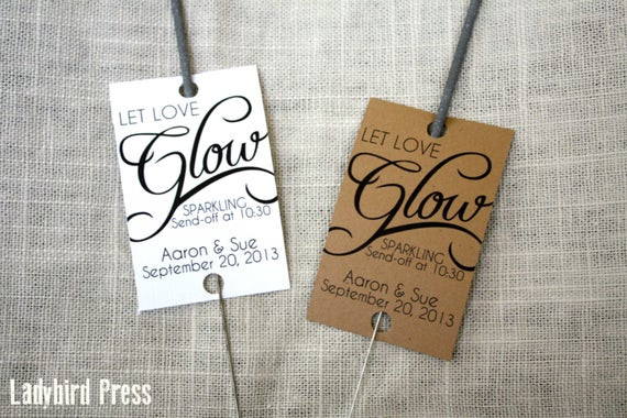 Diy Wedding Favors Sparklers
 Personalized Printable Wedding Favor Tag for Sparkler Send off