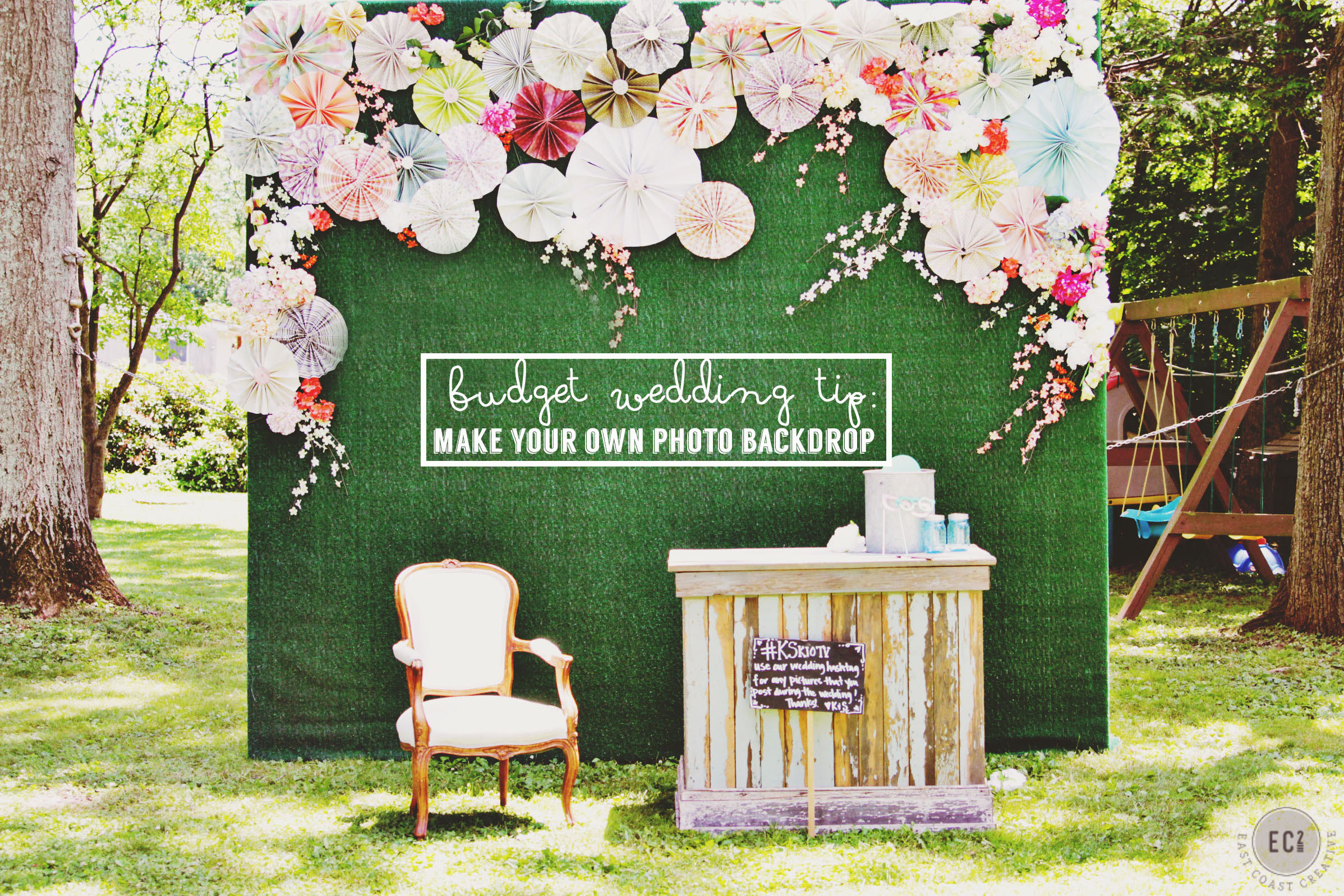 DIY Wedding Photo Booth
 DIY Booth Backdrop – “Knock It f ” Wedding