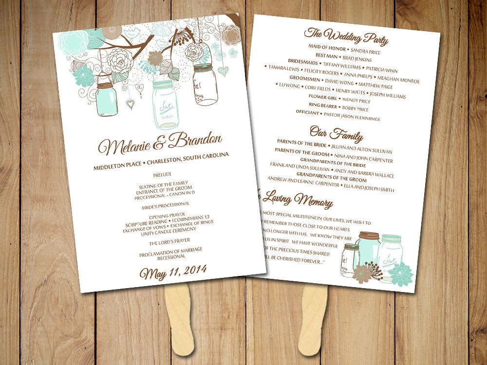 DIY Wedding Programs
 Request a custom order and have something made just for you
