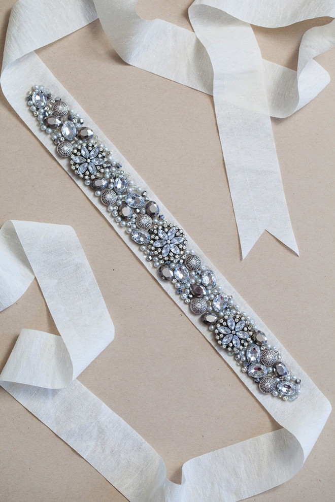 DIY Wedding Sash
 Learn how to make this chic DIY rhinestone bridal sash