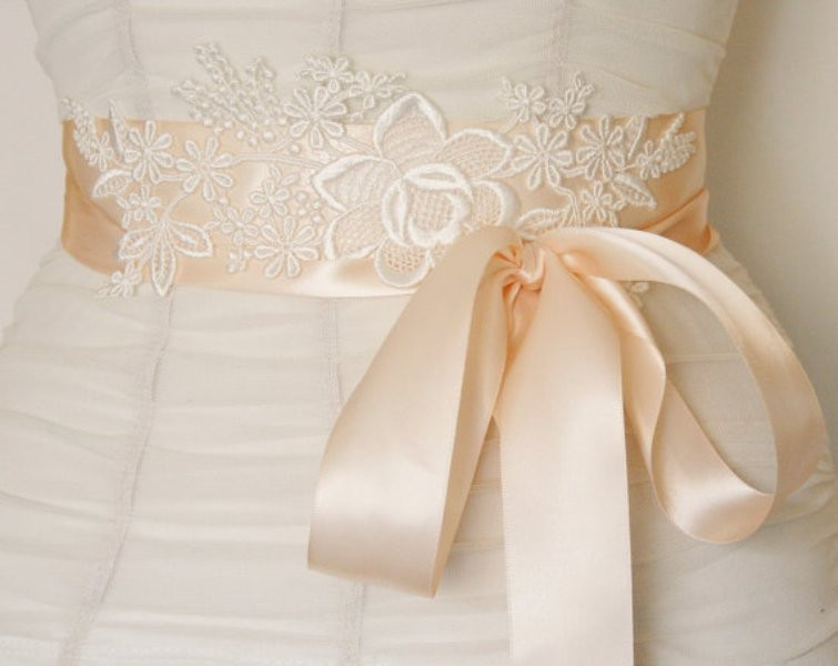 DIY Wedding Sash
 Picture Diy Beautiful Lace Bridal Sash