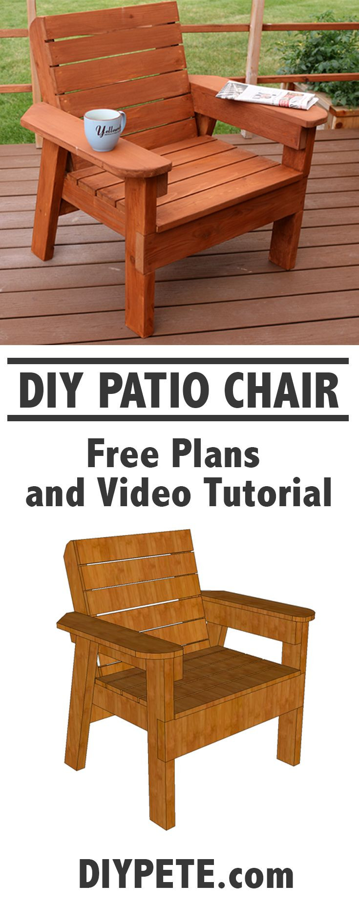 DIY Wood Chair Plans
 DIY Patio Chair with Plans