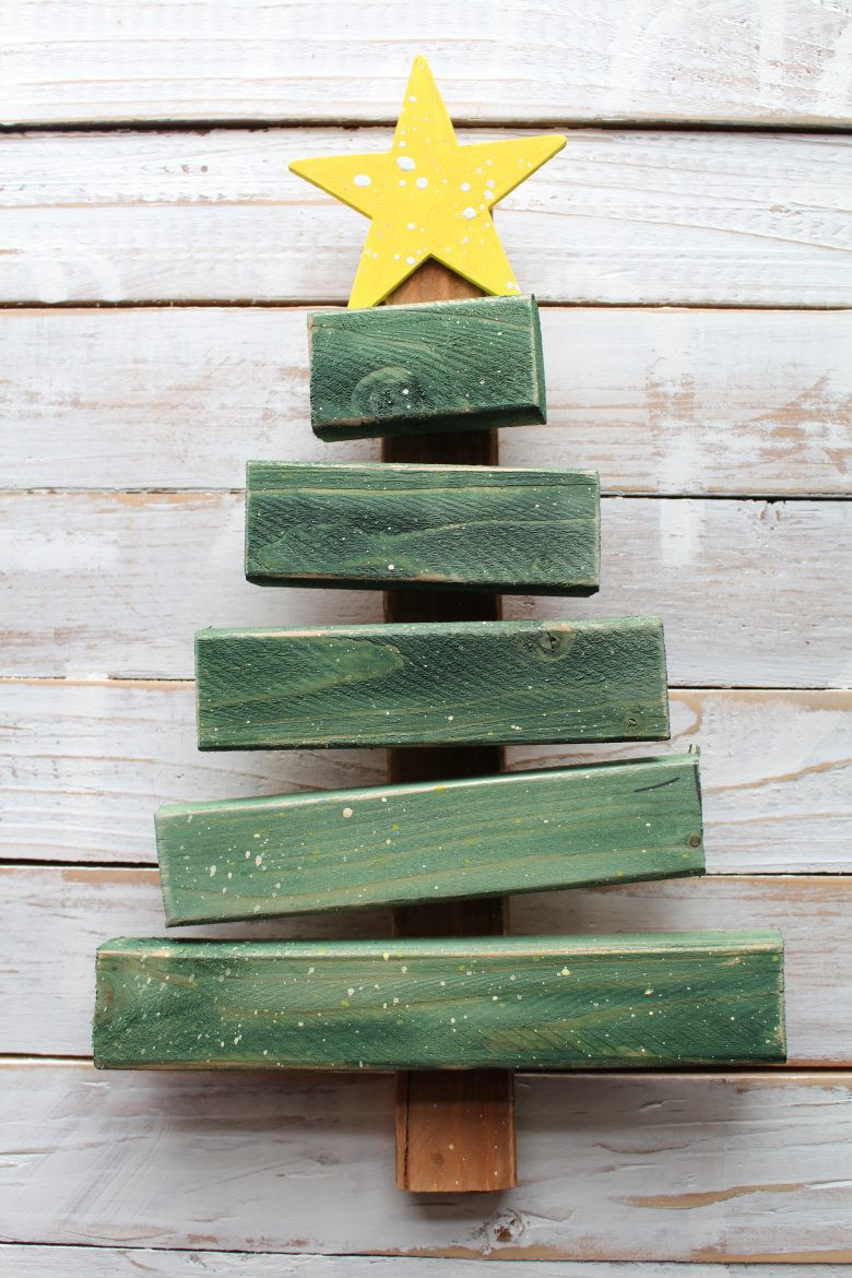 DIY Wood Christmas Trees
 Christmas tree from scrap wood A girl and a glue gun