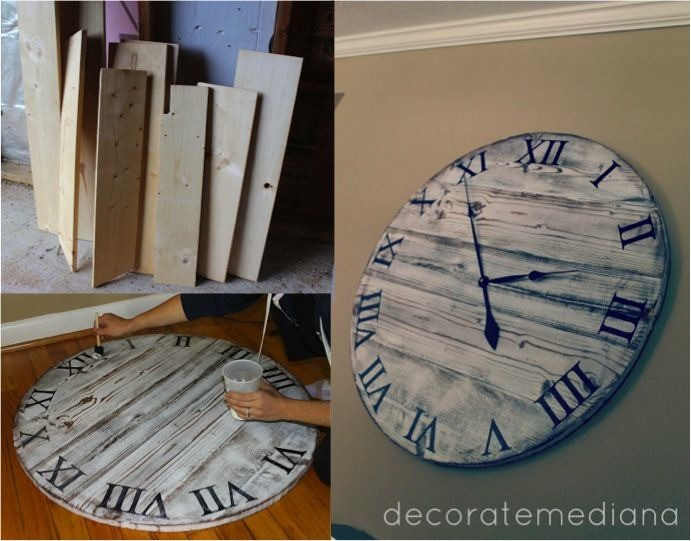 DIY Wood Clocks
 DIY Giant Pottery Barn Wall Clock for $10 Do It Yourself