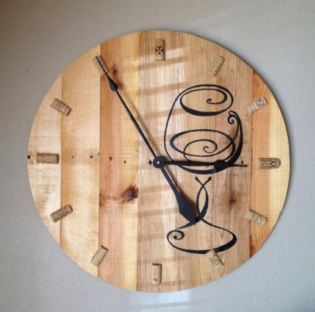 DIY Wood Clocks
 DIY With Wine Rustic Wooden Clock 3 00pm 5 00pm