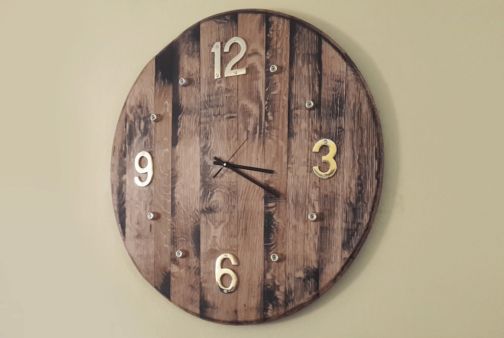 DIY Wood Clocks
 DIY Wooden Wall Clock – Wine Barrel Projects