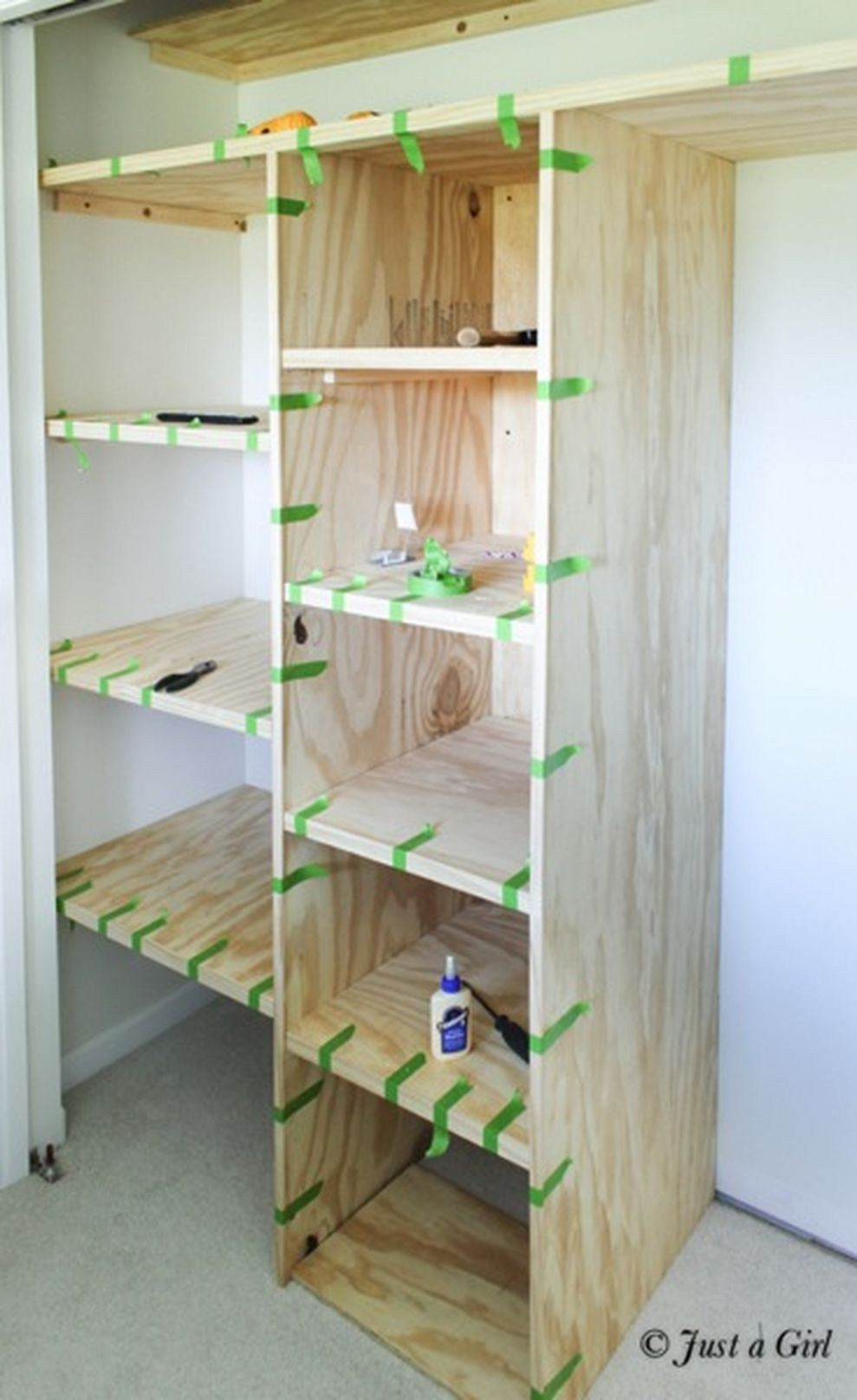 DIY Wood Closet Organizers
 Easy and affordable diy wood closet shelves ideas 36