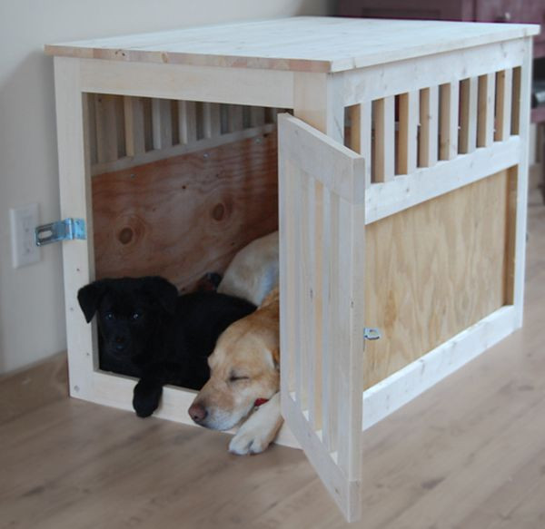 DIY Wood Dog Crate
 Stylish Dog Crates – So Your Cute And Furry Friend Can