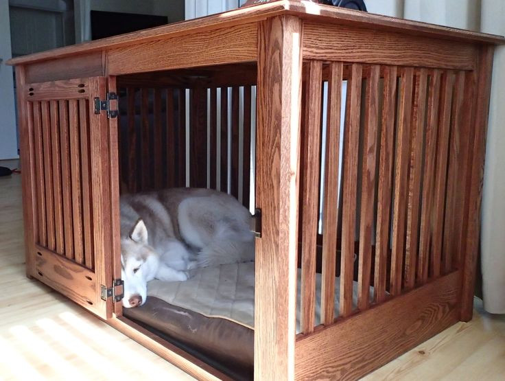 DIY Wood Dog Crate
 Extra Side Entry Oak Dog Crate Furniture Custom