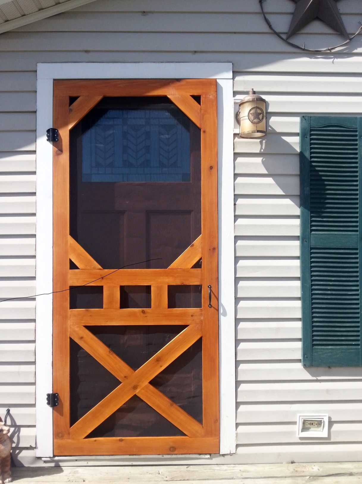 DIY Wood Doors
 Diy screen door "aww love me some fresh air" in 2019