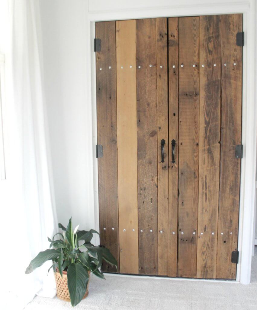 DIY Wood Doors
 DIY Reclaimed Wood Closet Doors The Definery Co
