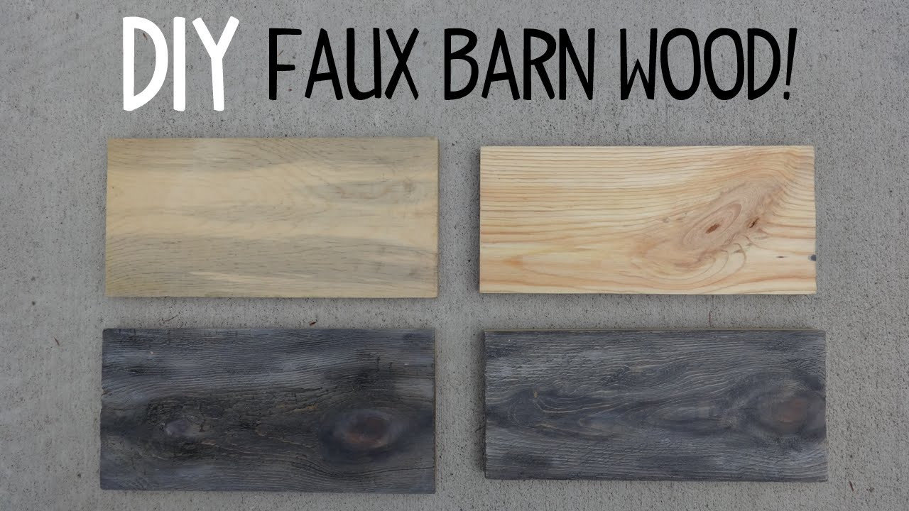 DIY Wood Finish
 DIY Faux Barn Wood Paint Trick