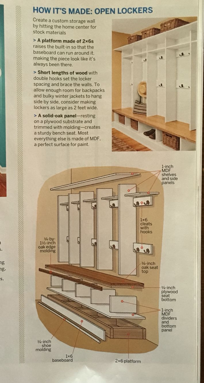 DIY Wood Locker Plans
 These DIY lockers would be great for a mud room