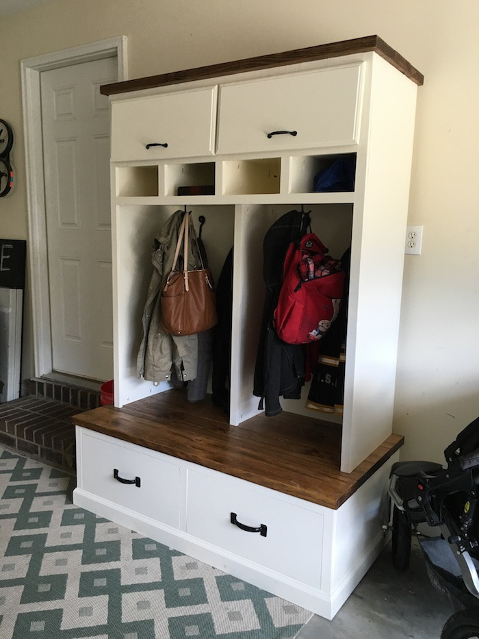 DIY Wood Locker Plans
 Mudroom Lockers with Bench Free DIY Plans 